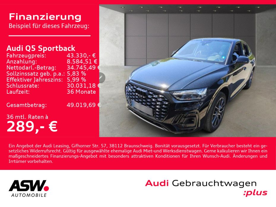 Fahrzeugabbildung Audi Q5 Sportback S line 40TFSI quattr NAVI MATRIX VC