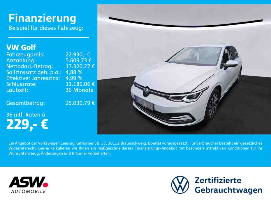 Volkswagen Golf Active 1.5 eTSI DSG LED Navi RFK Stdhzg AHK