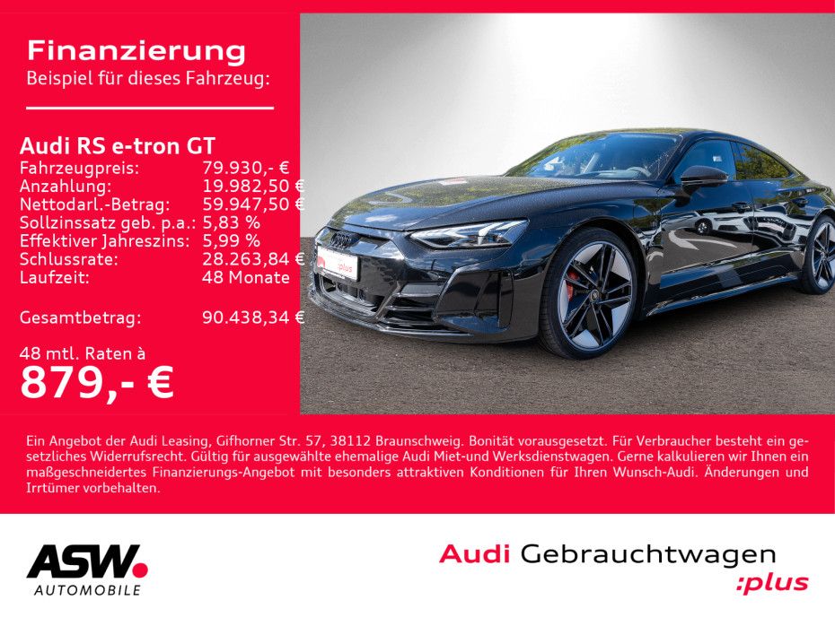 Fahrzeugabbildung Audi RS e-tron GT quattro NAVI MATRIX ACC 360° HUD
