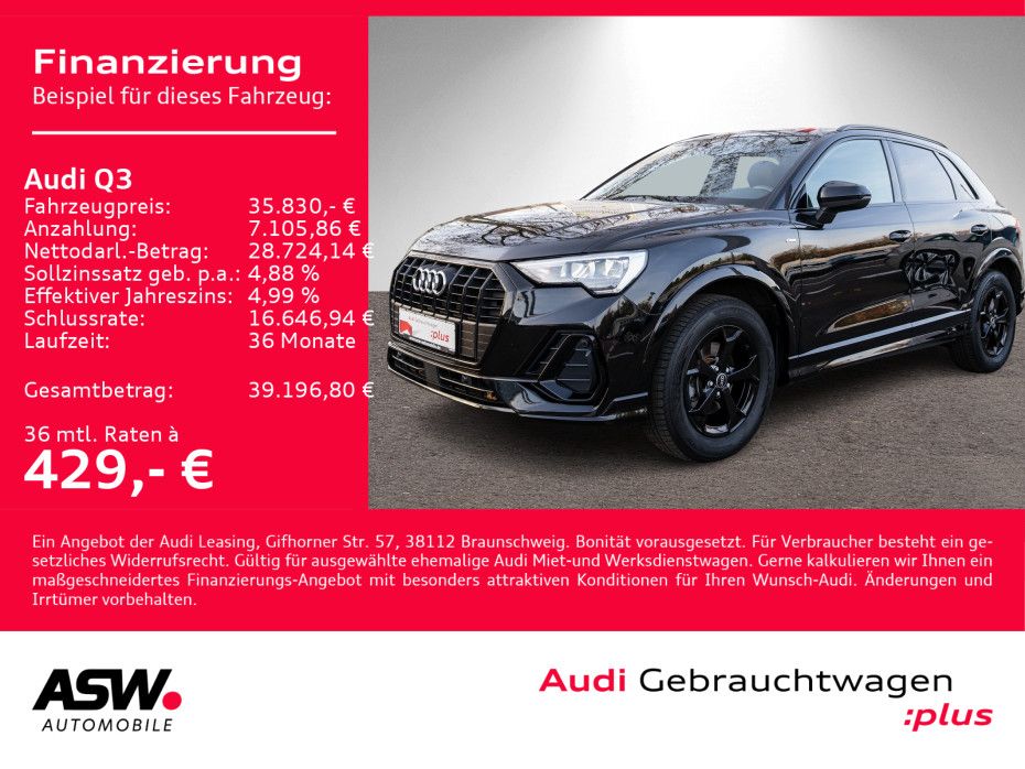 Audi Q3 S line 35 TDI Stronic LED Navi PDC ACC AHK
