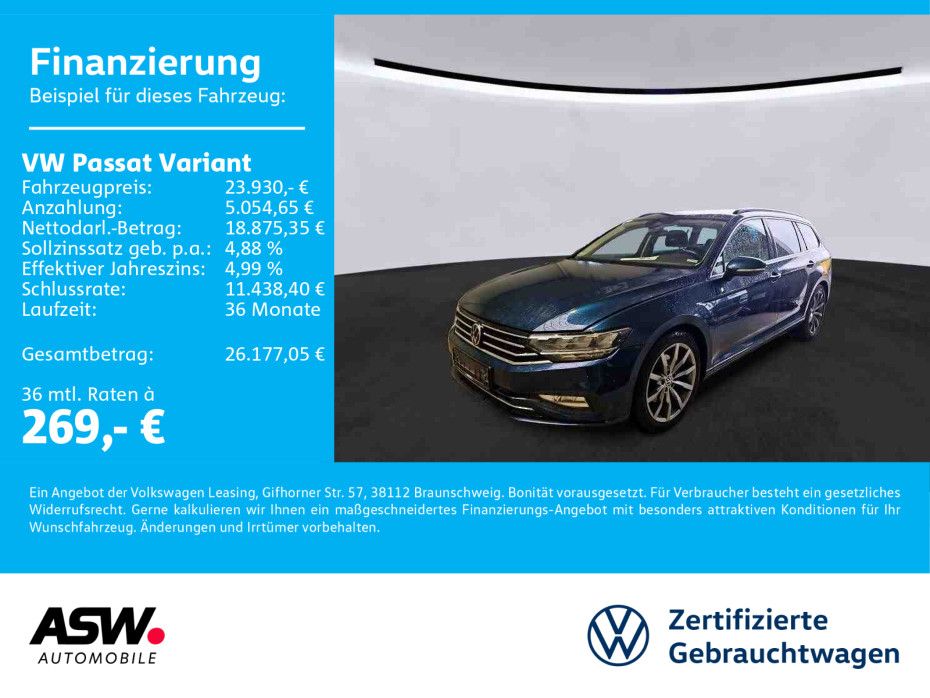 Volkswagen Passat Variant R-Line 2.0TDI DSG LED Nav RFK AHK