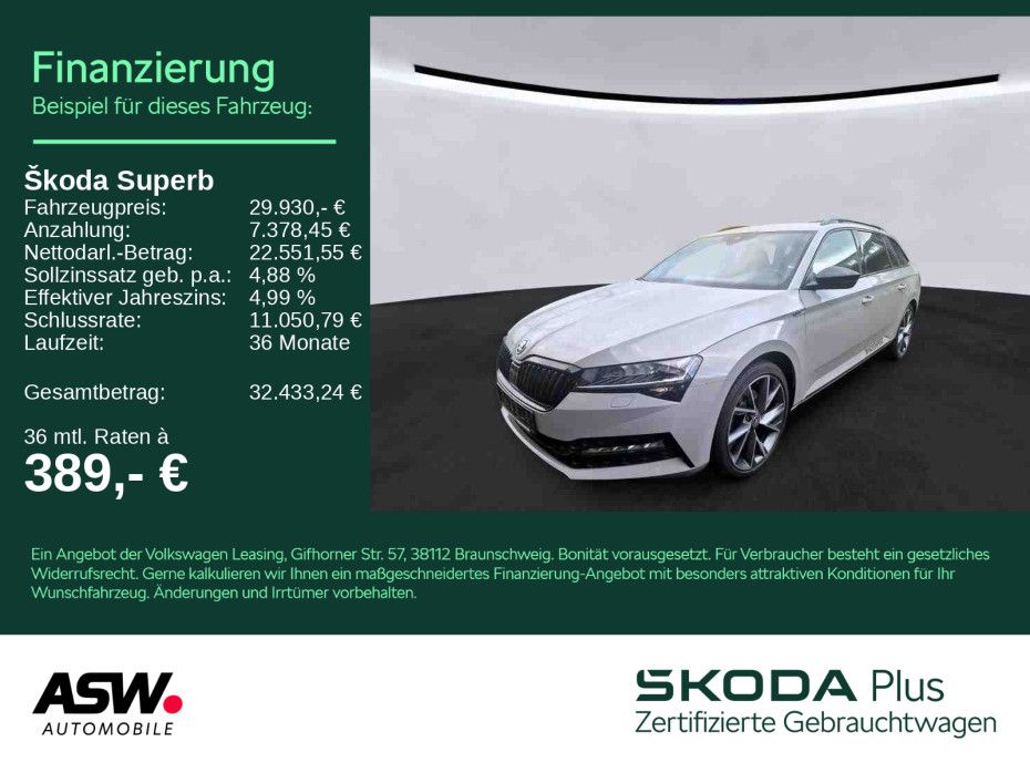 SKODA Superb Combi Sportline 4x4 2.0 TDI DSG LED AHK