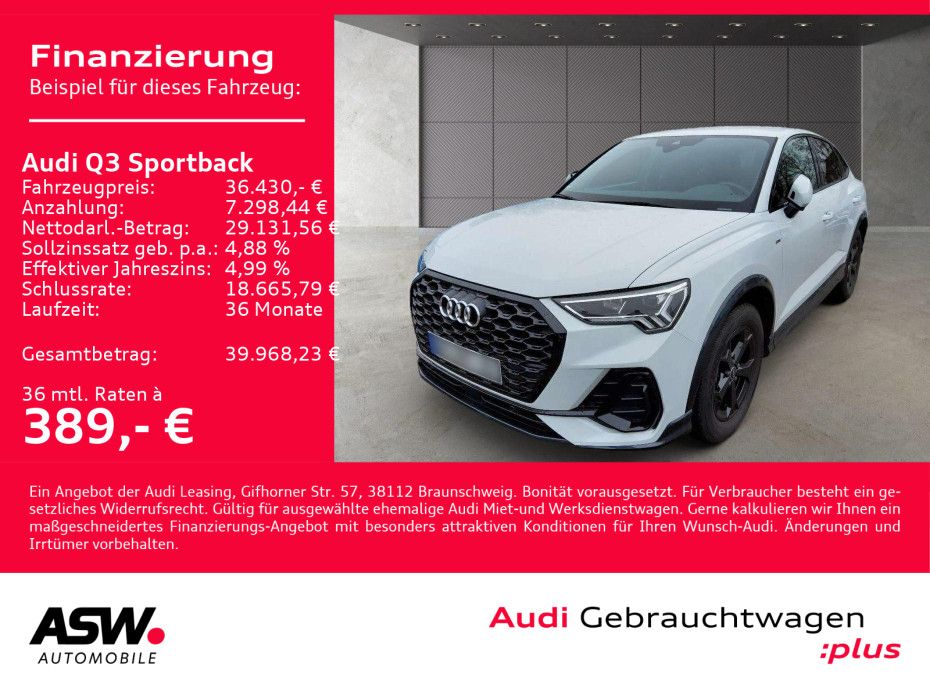 Audi Q3 Sportback S line 35TDI Stronic LED RFK Stdhzg