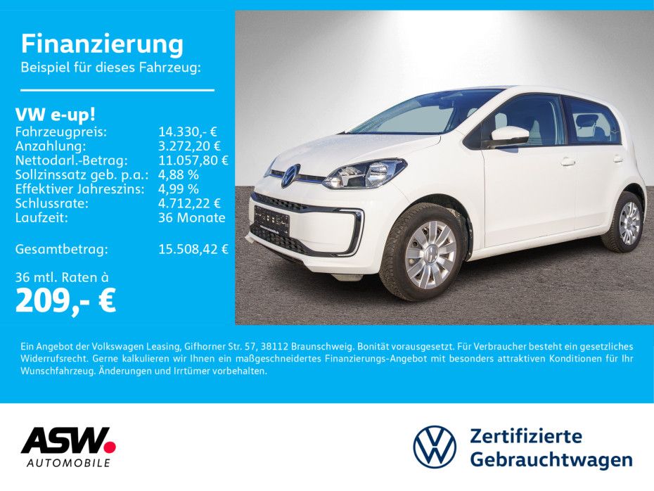 Volkswagen e-up! move up!  Klimaautomatik SHZ PDC RFK CCS