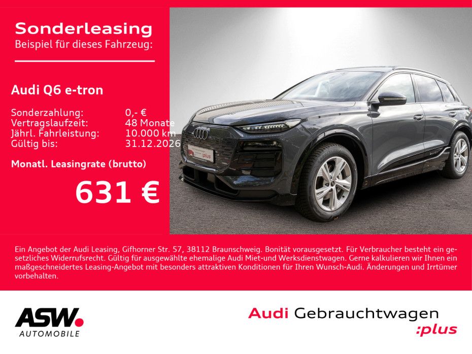 Fahrzeugabbildung Audi Q6 e-tron performance NAVI 360° AHK B&O HUD LED