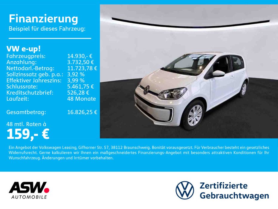 Volkswagen e-up! move up! Klima RFK PDC SHZ GRA CCS