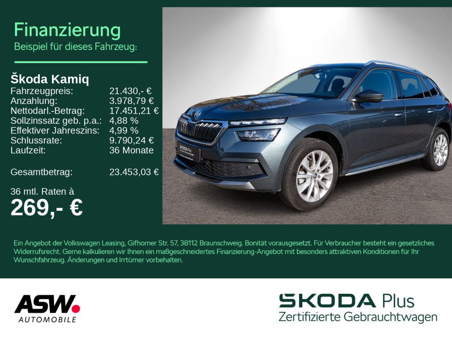 SKODA Kamiq Style 1.5TSI DSG LED RFK PDC ACC SHZ