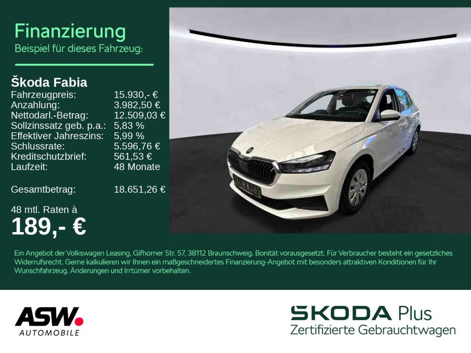 SKODA Fabia Ambition 1.0TSI DSG Klima Navi PDC v/h RFK