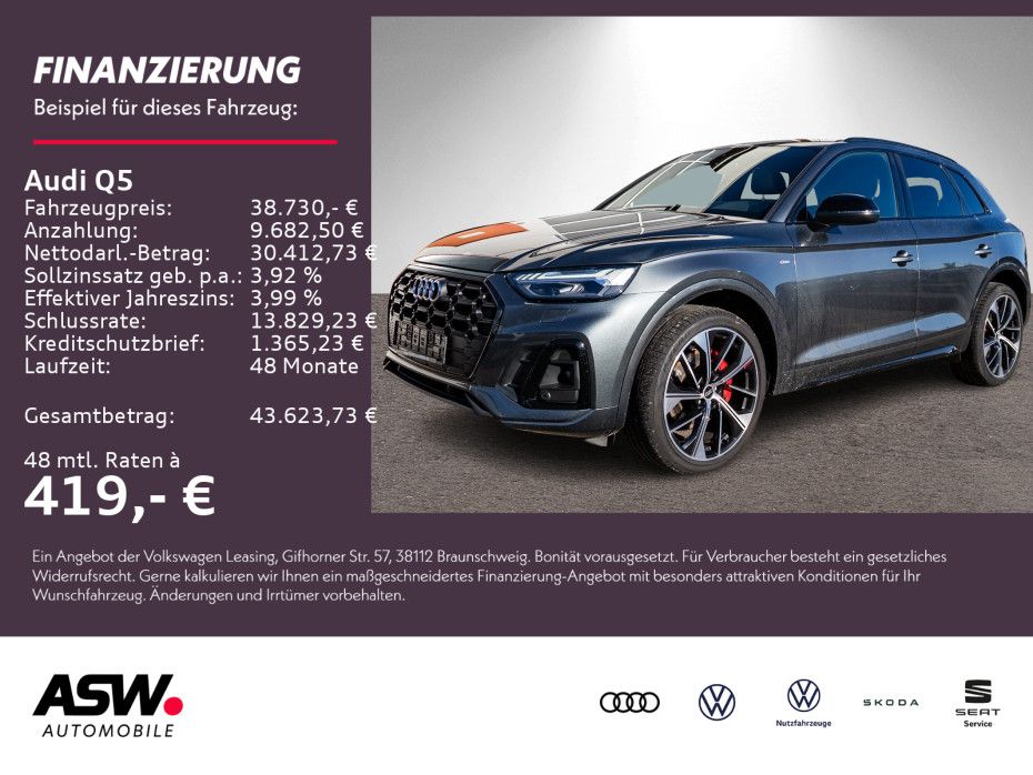 Audi Q5 S line 50TDI quatt tiptro LED Nav RFK B&O AHK