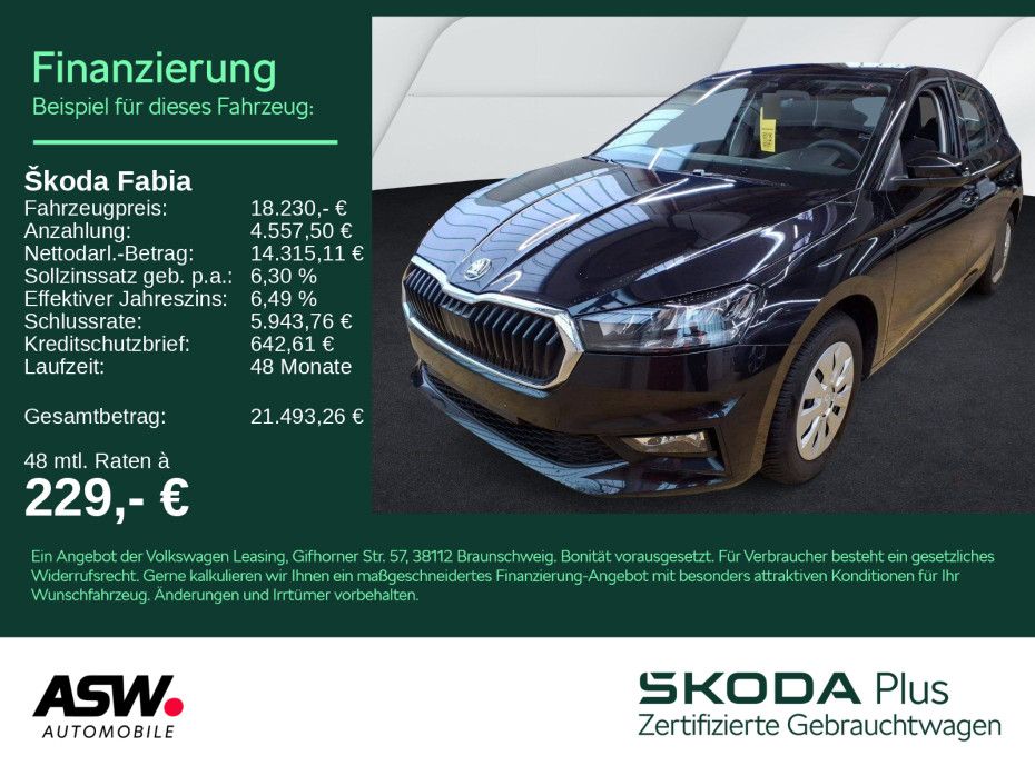SKODA Fabia Essence 1.0 TSI LED Klima PDC SHZ