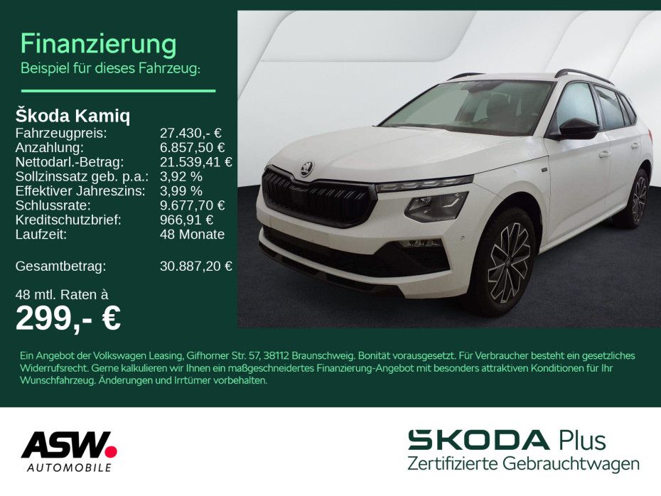 SKODA Kamiq Selection Tour 1.5TSI DSG LED Navi ACC AHK