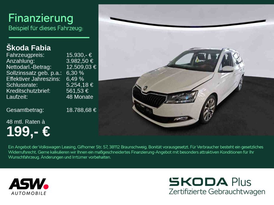 SKODA Fabia Best of Clever 1.0TSI LED Nav RFK PANO ACC