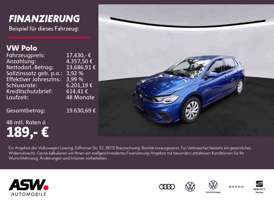Volkswagen Polo Life 1,0 TSI Navi ACC PDC Klima LED