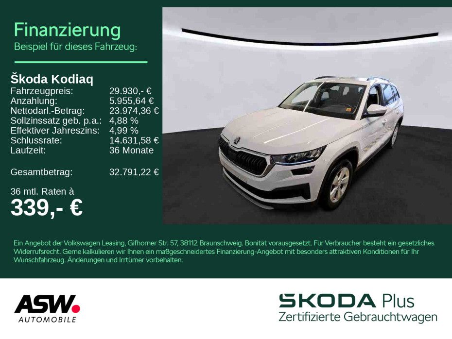 SKODA Kodiaq Ambition 2.0 TDI DSG LED Navi PDC SHZ AHK