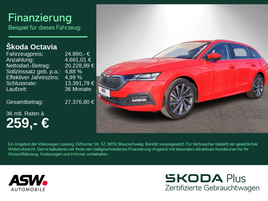 SKODA Octavia Combi Style 2.0TDI DSG LED NAVI AHK PANO