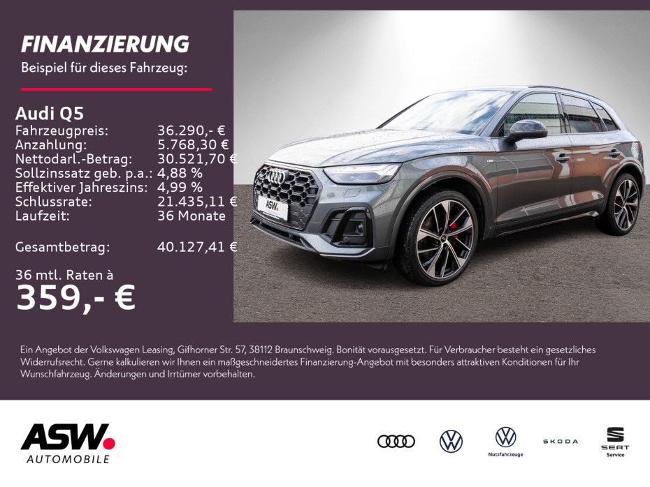 Audi Q5 S line 50TDI quatt tiptro LED Nav RFK B&O AHK