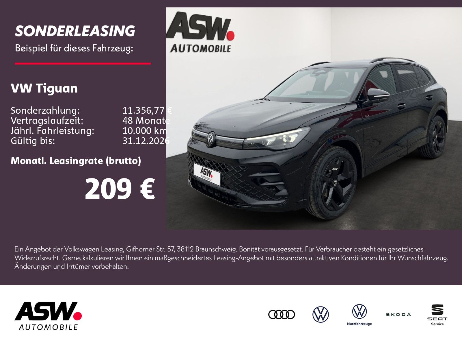 Fahrzeugabbildung Volkswagen Tiguan R-Line 1.5 eTSI DSG AHK HeadUp ParkAssist