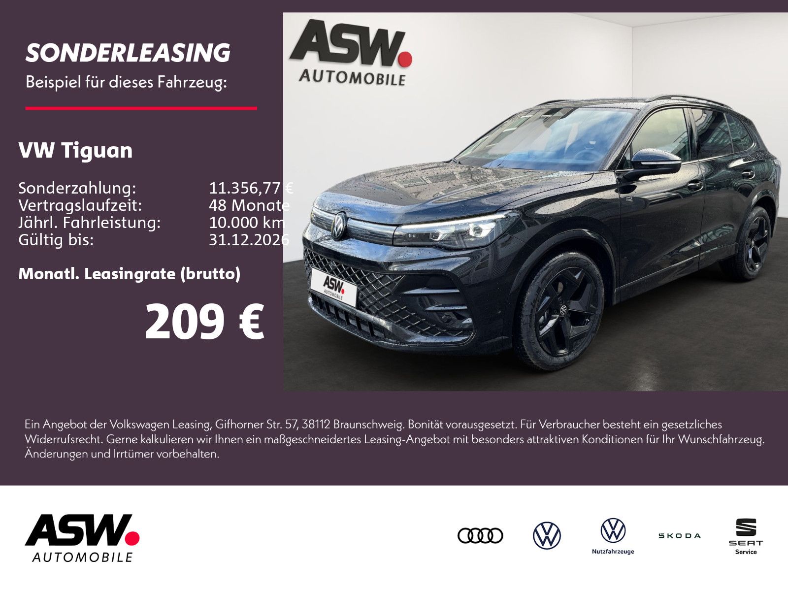 Fahrzeugabbildung Volkswagen Tiguan R-Line 1.5 eTSI DSG AHK HeadUp ParkAssist