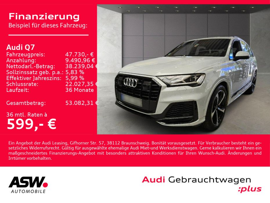 Fahrzeugabbildung Audi Q7 S line 55TFSI e quattro NAVI LED PANO B&O VC