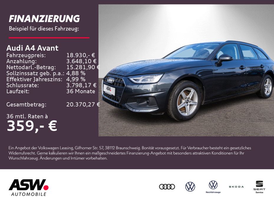 Audi A4 Avant 35 TDI 120 KW S tronic NAVI GRA PDC