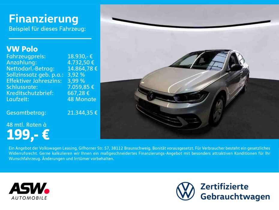 Volkswagen Polo Style 1.0 TSI DSG LED Navi Klima SHZ VC
