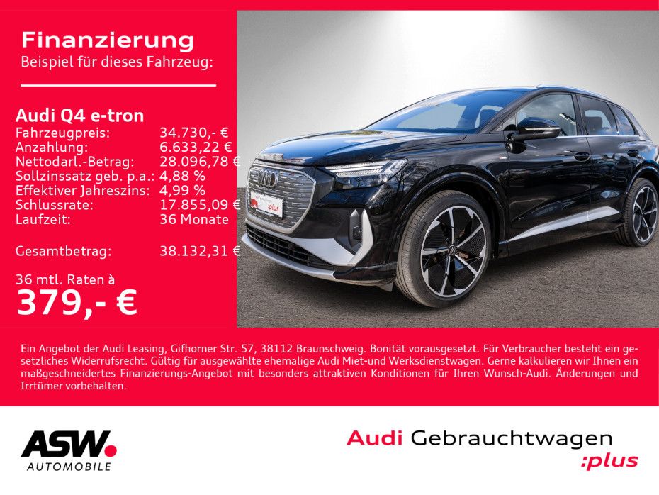 Audi Q4 50 e-tron S line quattro NAVI MATRIX PANO RFK