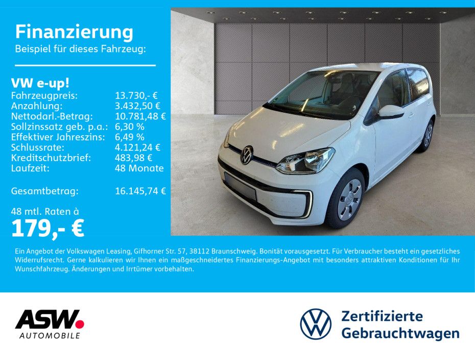 Volkswagen e-up! Style Plus Klima RFK PDC SHZ GRA