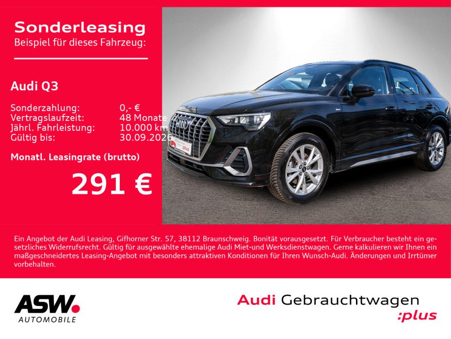 Fahrzeugabbildung Audi Q3 SUV S line 35TDI Stronic NAVI LED ACC PDC SHZ
