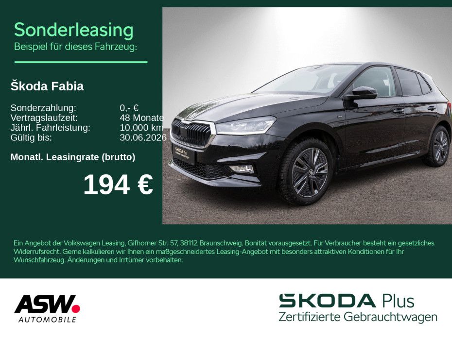 SKODA Fabia Tour 1.0 TSI DSG LED Navi RFK ACC SHZ PDC