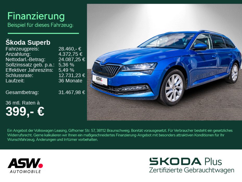 SKODA Superb Combi Style 2.0 TDI 4x4 DSG LED NAVI AHK