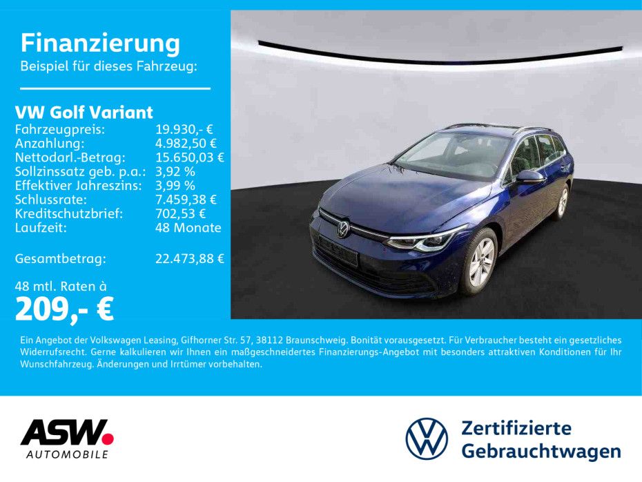 Volkswagen Golf Variant Life 1.0 TSI LED NAVI RFK ACC SHZ