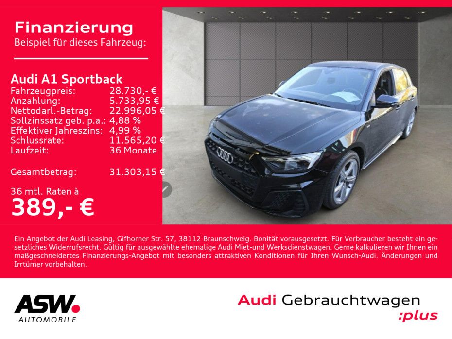 Audi A1 Sportback S line 35TFSI Stronic NAVI LED RFK
