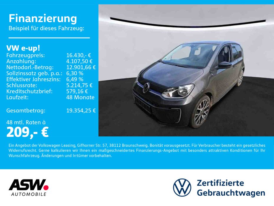 Volkswagen e-up! Style Plus RFK PDC Klima SHZ Tempomat