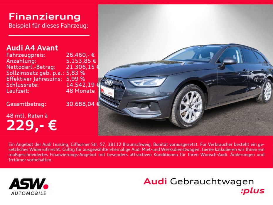 Fahrzeugabbildung Audi A4 Avant 40TDI Stronic NAVI LED SHZ GRA