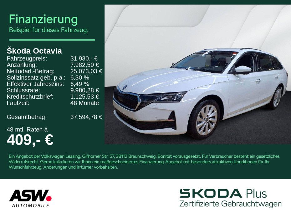SKODA Octavia Combi Selection 1.5TSI eTec DSG NAVI AHK