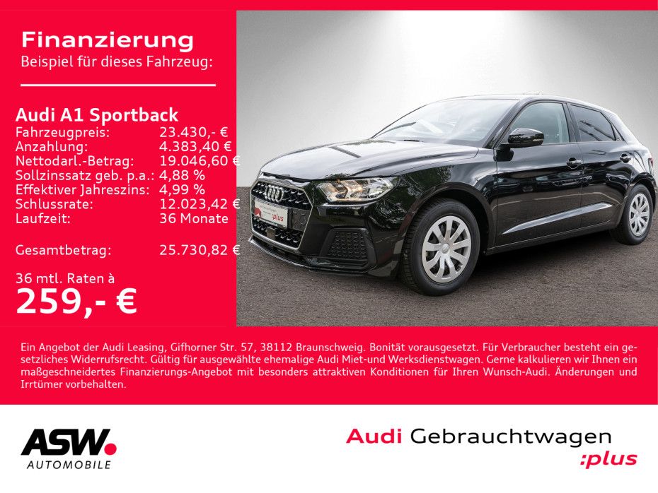 Audi A1 Sportback advanced 30TFSI CarPlay PDC SHZ GRA