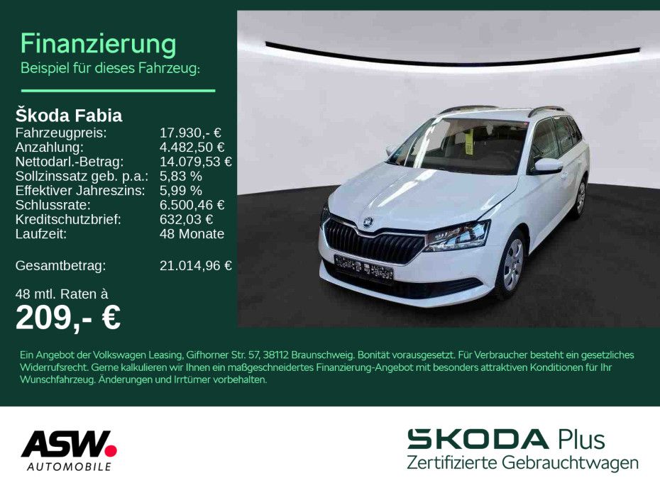 SKODA Fabia Combi Ambition 1.0 TSI DSG LED Navi PDC SH