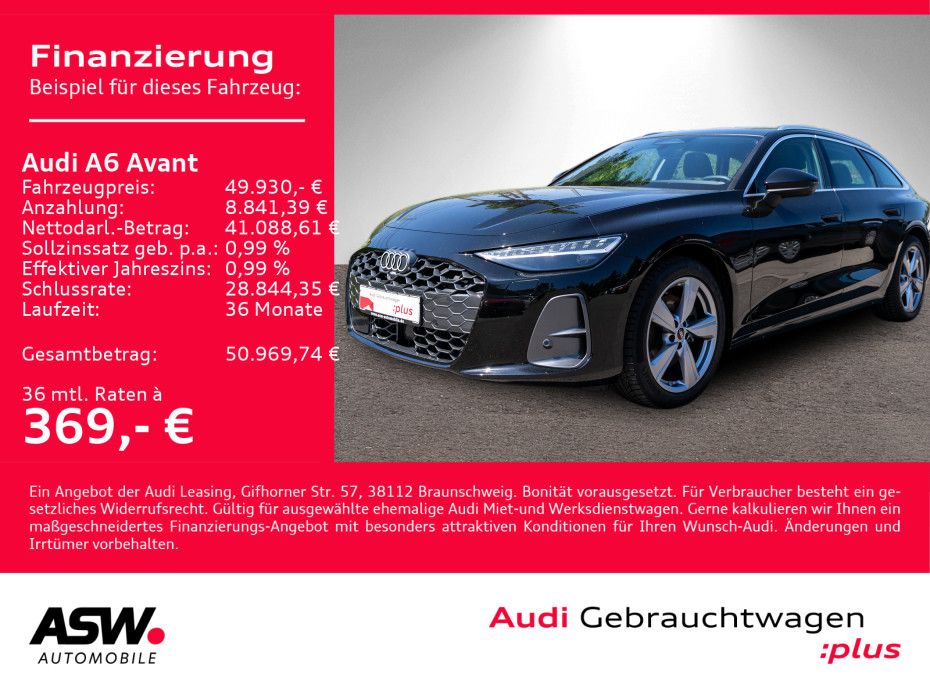 Fahrzeugabbildung Audi A6 Avant Neues Modell TDI NAVI MATRIX PANO 360°