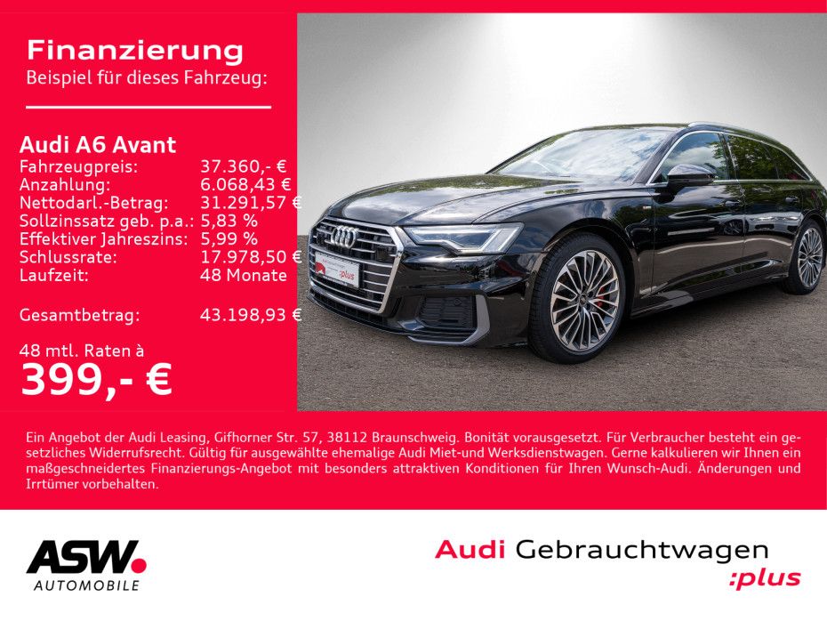 Fahrzeugabbildung Audi A6 Avant S line 55TFSI e quattro NAVI MATRIX RFK