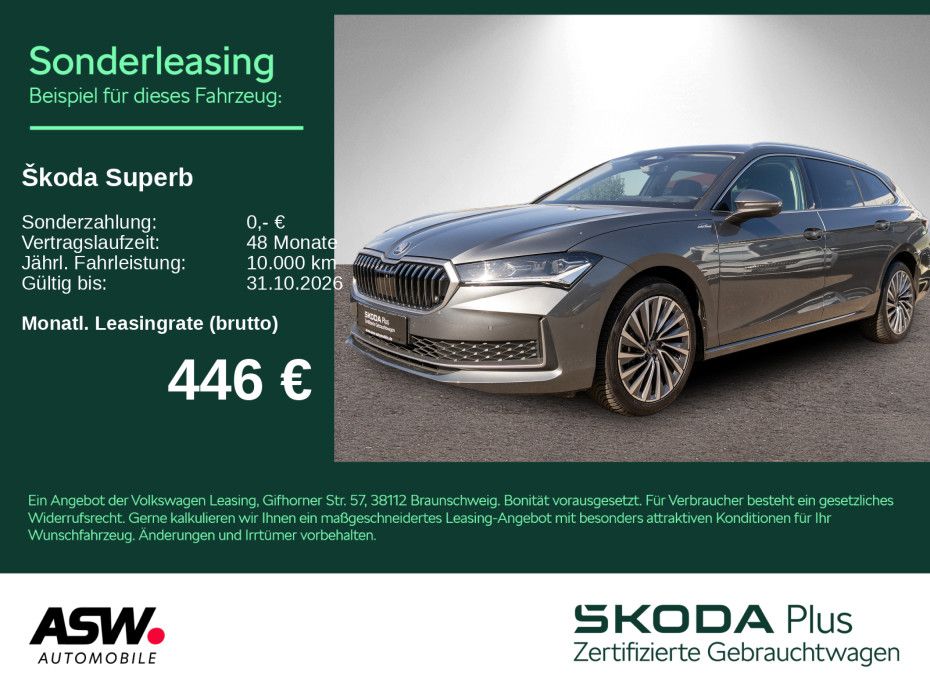 SKODA Superb Combi L&K 2.0TDI LED Navi PANO 360° AHK