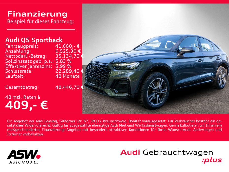 Fahrzeugabbildung Audi Q5 Sportback S line 40TFSI quattro NAVI MATRIX V