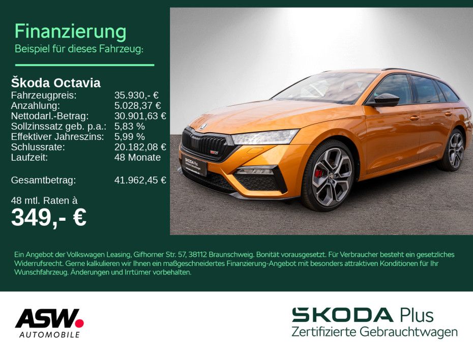 SKODA Octavia Combi RS 4x4 Edition 2.0TDI DSG AHK PANO