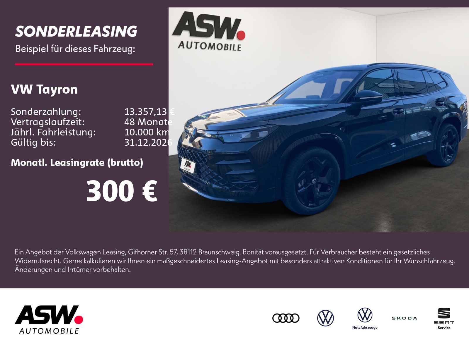 Volkswagen Tayron R-Line 2,0 TSI 4MOTION DSG AHK PANO 360°K