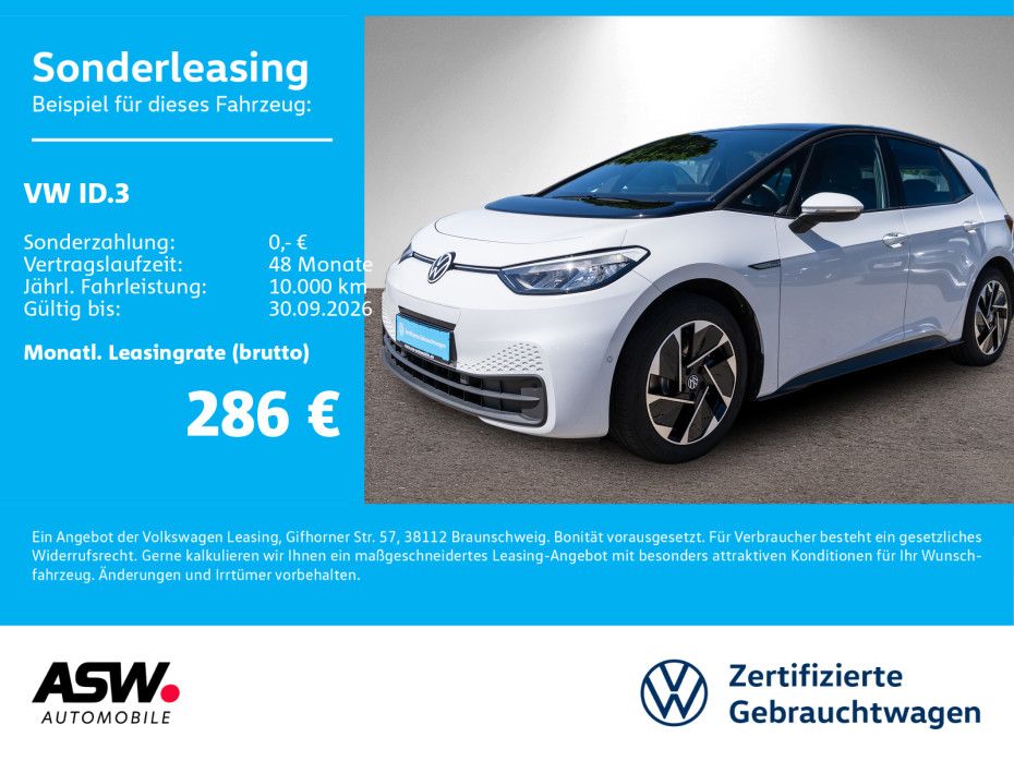Volkswagen ID.3 Pro Performance LED Wäpu Stdhzg ACC RFK HUD