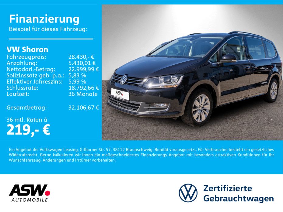 Fahrzeugabbildung Volkswagen Sharan Comfortline 1.4 TSI DSG Navi PDC AHK 7-S