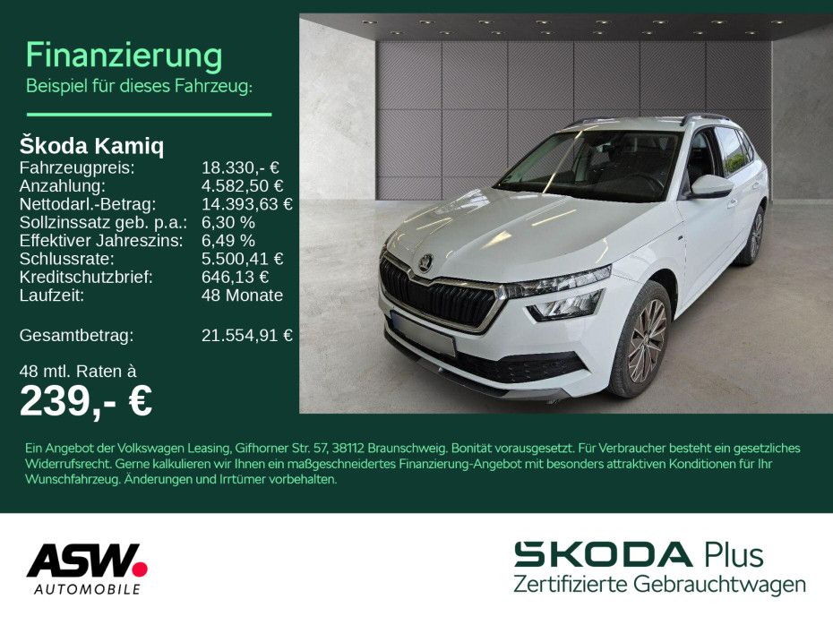 SKODA Kamiq Clever 1.0 TSI DSG LED Navi RFK SHZ VC
