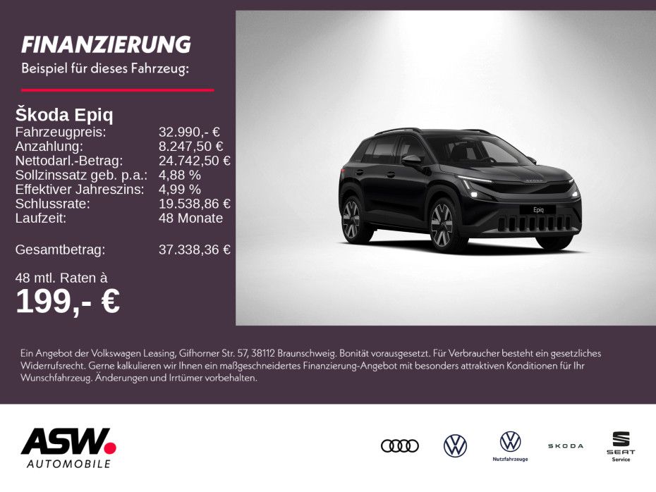 SKODA Epiq Edition Eins 55 211PS ACC Kamera SHZ LED
