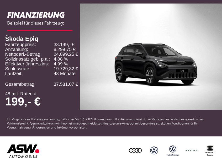 SKODA Epiq Edition Eins 55 211PS ACC Kamera SHZ LED