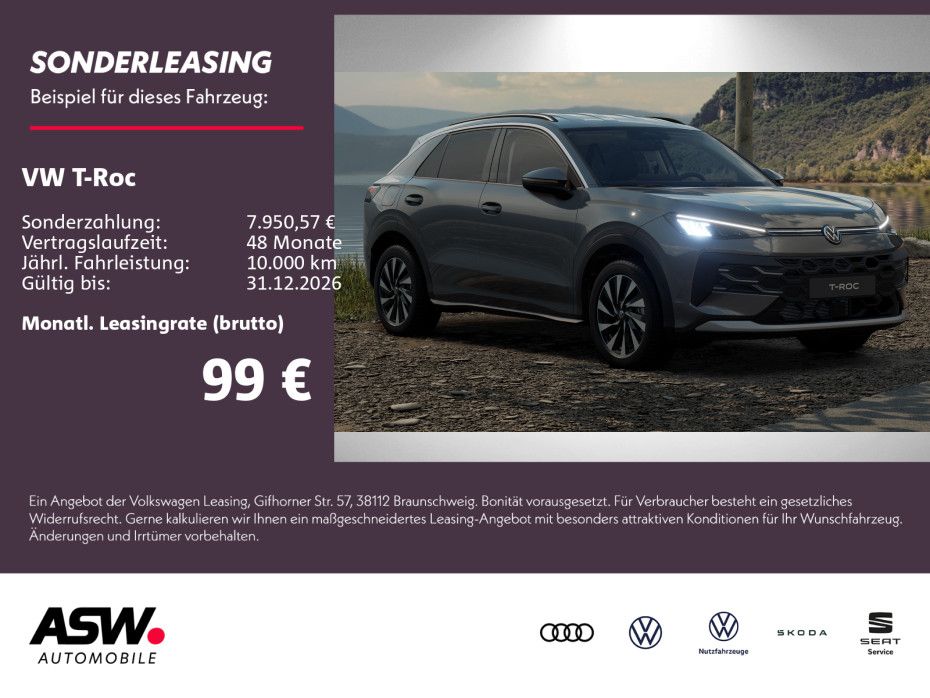 Volkswagen T-Roc Life 1.5eTSI DSG SHZ Navi ACC LED Kamera