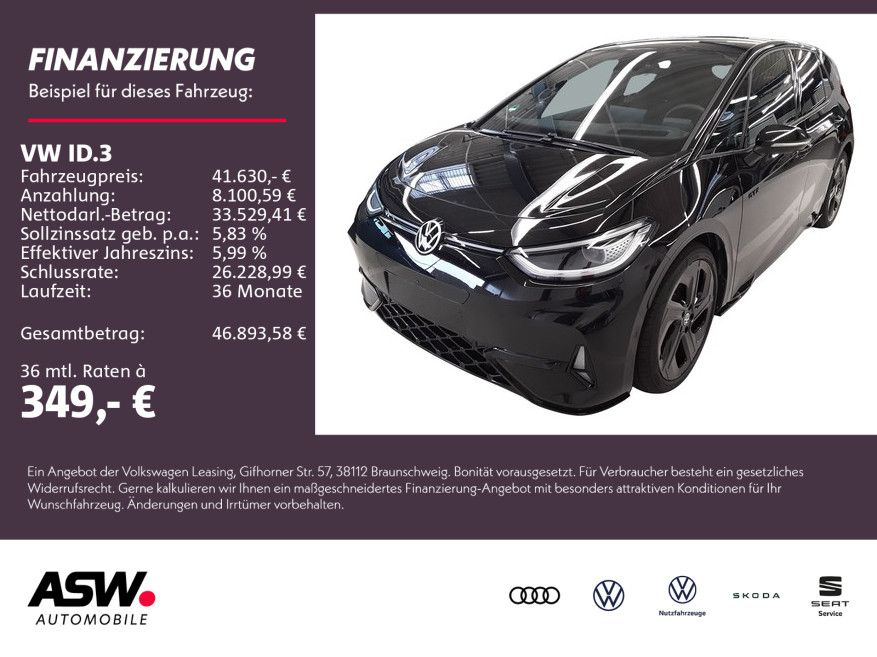 Volkswagen ID.3 GTX electric LED Navi HUD PANO AHK WÄPU H&K